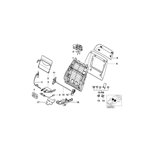 Genuine BMW 67668352262 E39 E38 Actuator F Upper Backrest Adjustment (Inc. 750iLS, M5 & 750i) | ML Performance US