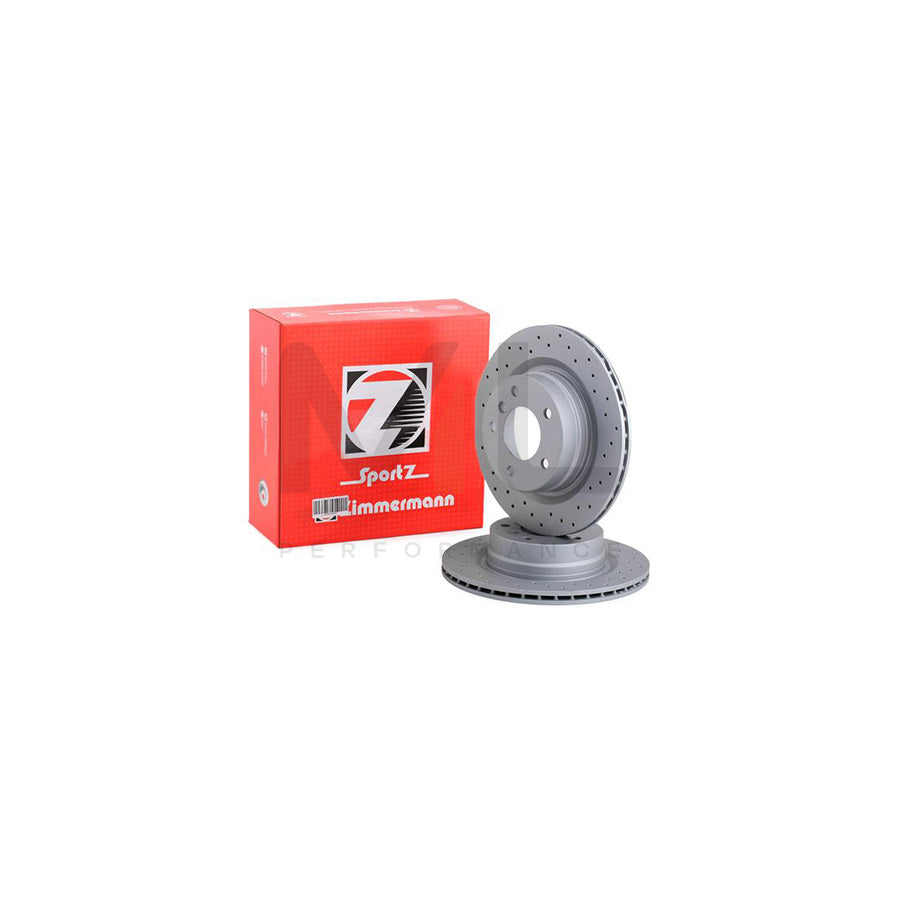 ZIMMERMANN SPORT COAT Z 150.3426.52 Brake Disc Internally Vented, Perforated, Coated, High-carbon  - 1 piece