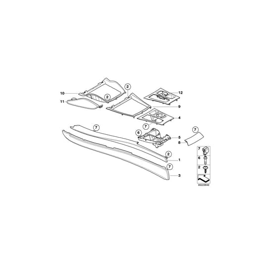 Genuine BMW 51166971727 E70 E71 Mount For Gear Selection Switch (Inc. X5) | ML Performance US Car Parts