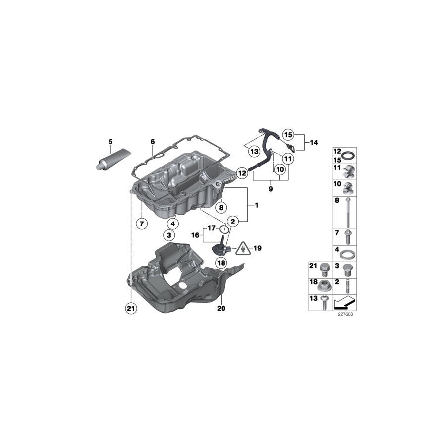 Genuine BMW 11137812361 F11 F10 Oil Pan (Inc. 525dX & 520dX) | ML Performance US Car Parts