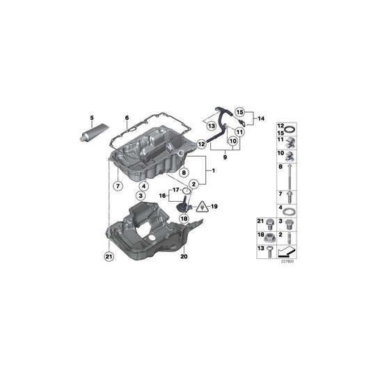 Genuine BMW 11137812360 F11 F31 F20 Oil Pan (Inc. 320d, 320d ed & 220d) | ML Performance US Car Parts
