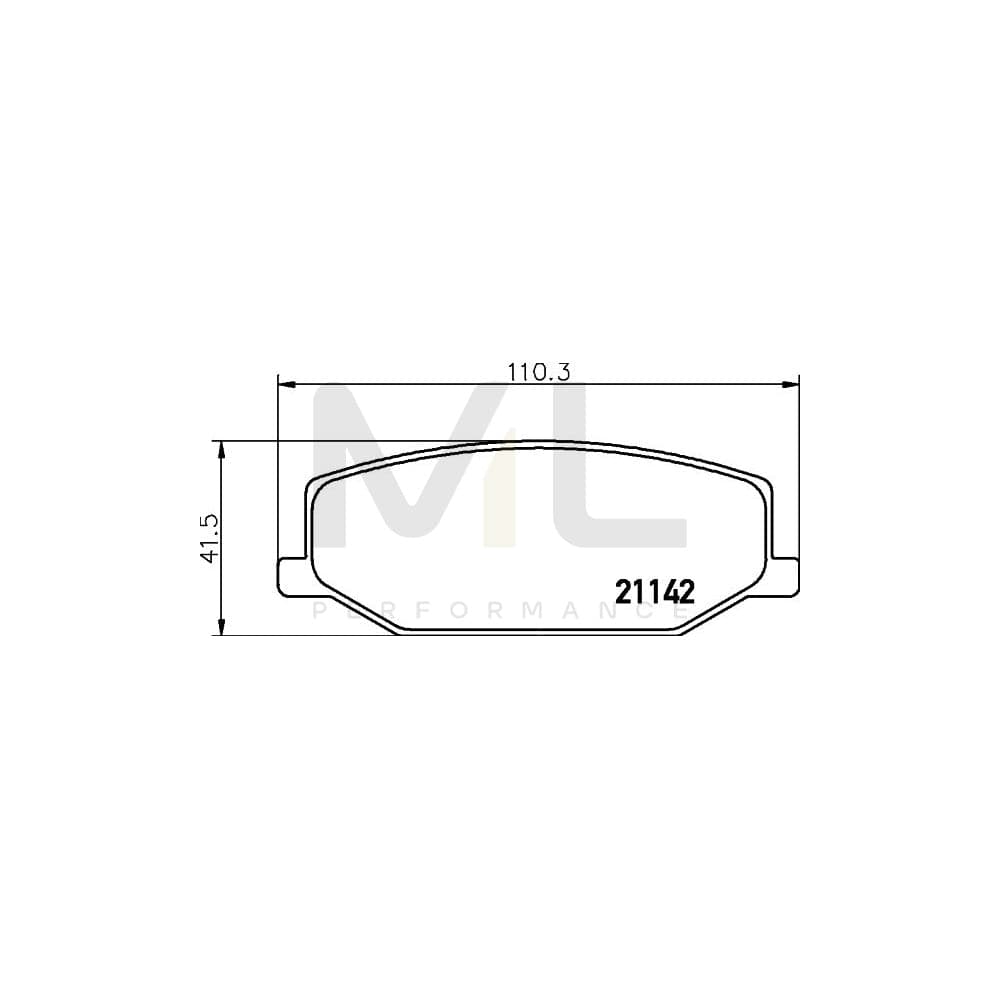 Hella 8DB 355 006-161 Brake Pad Set Not Prepared For Wear Indicator