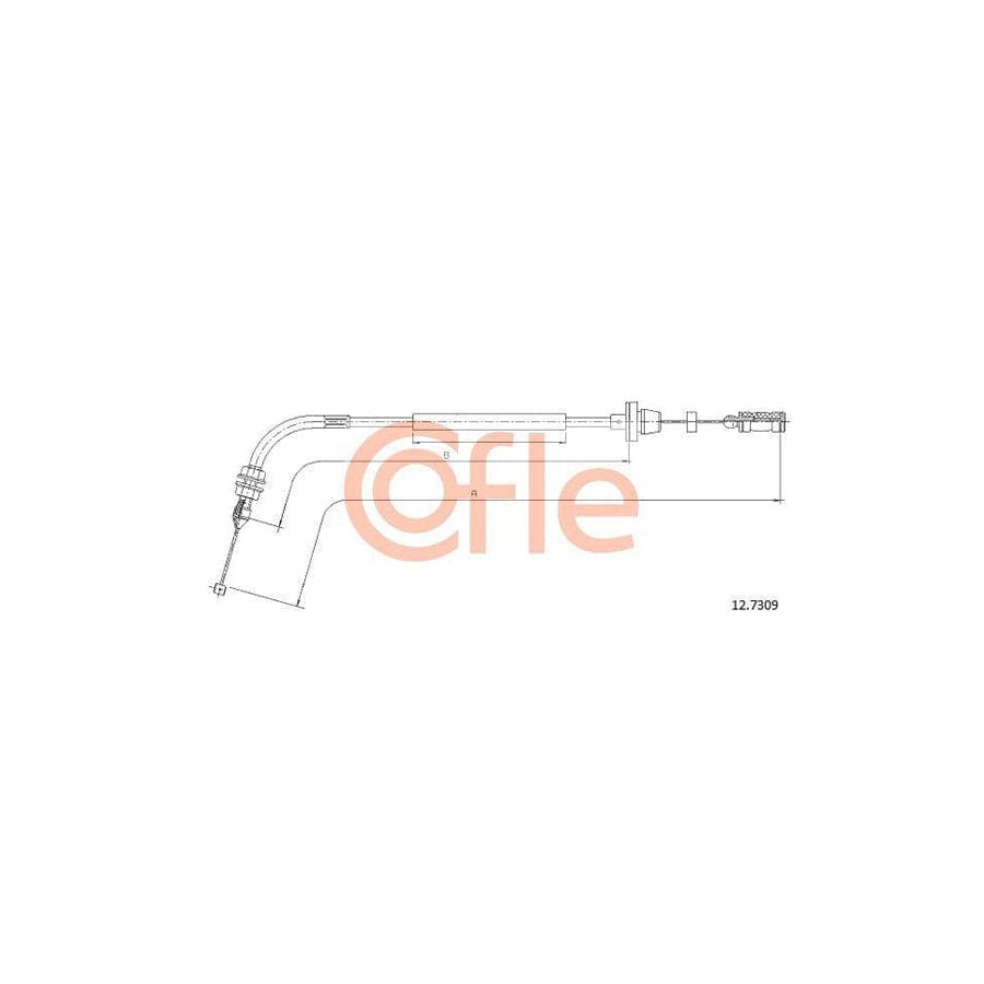 Cofle 92.12.7309 Throttle Cable for Fiat Seicento / 600 Hatchback (187)