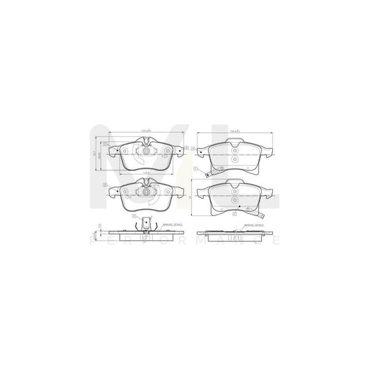 Bosch 0986Tb2459 Brake Pad Set Excl. Wear Warning Contact, With Accessories  | ML Performance Car Parts