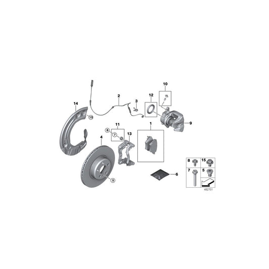 Genuine BMW 34106882260 G20 G02 G01 Calliper Carrier Right (Inc. X4 20iX, X4 30iX & X3 20i 1.6) | ML Performance US