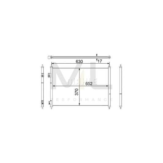 MAHLE ORIGINAL AC 755 000S Air conditioning condenser without dryer | ML Performance Car Parts