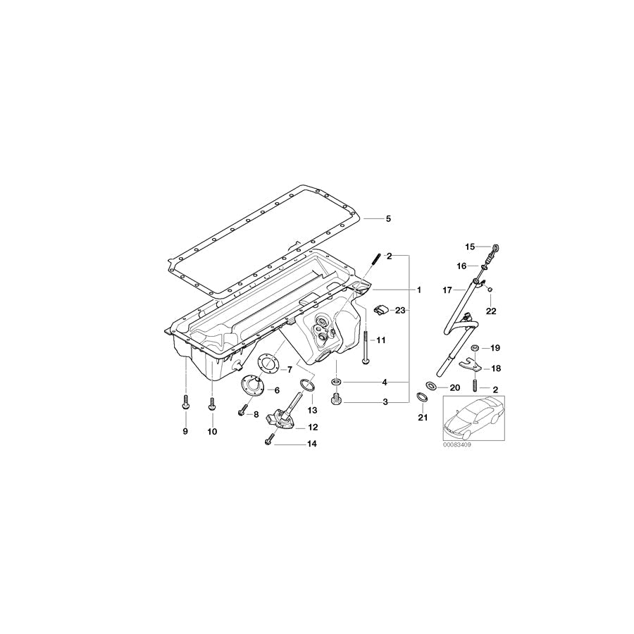 Genuine BMW 11137838132 E85 E86 E36 Oil Pan (Inc. Z3 M & Z4 M3.2) | ML Performance US Car Parts