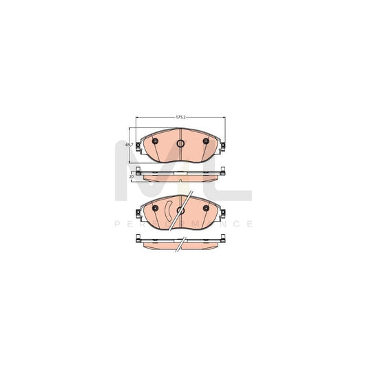 TRW Gdb2219 Brake Pad Set With Acoustic Wear Warning | ML Performance Car Parts