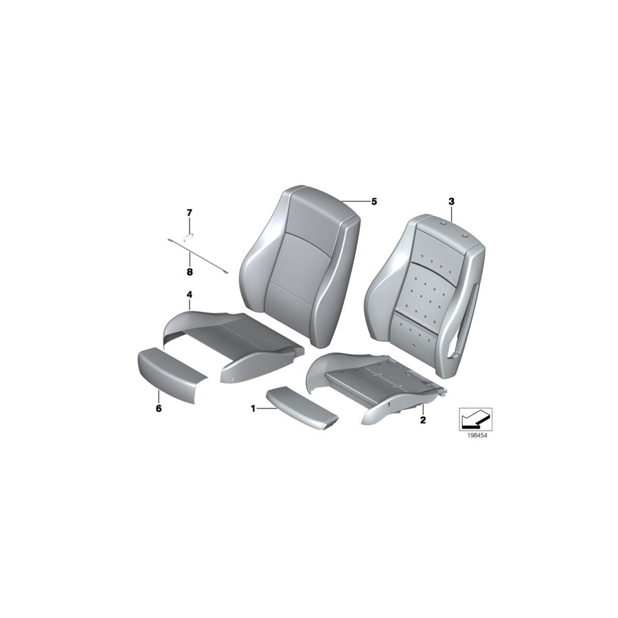 Genuine BMW 52107324185 E84 Cover Thigh Support KORALLROT (Inc. X1 18d, X1 20iX & X1 16i) | ML Performance US Car Parts