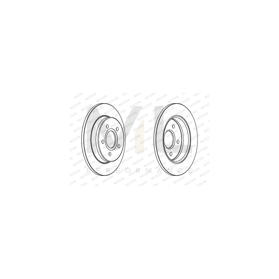 FERODO PREMIER DDF1226 Brake Disc Solid, without bolts/screws | ML Performance Car Parts