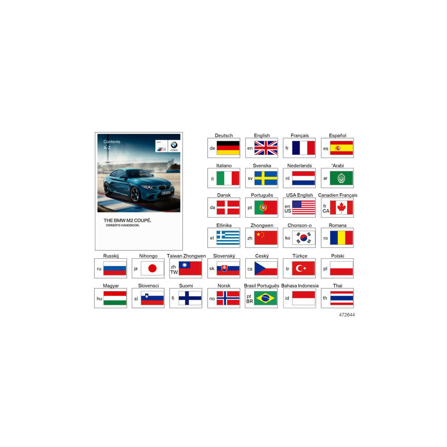 Genuine BMW 01402978613 Owner's Manual For F87 ENUS (Inc. M2) | ML Performance US Car Parts