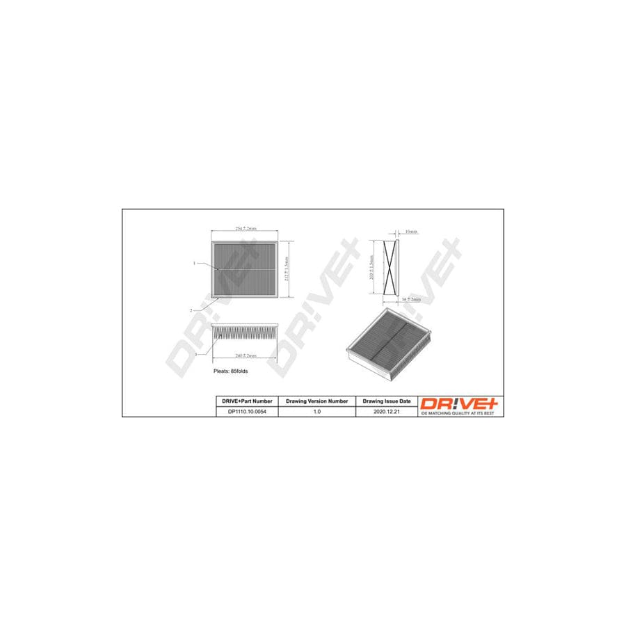 Dr!Ve+ Dp1110.10.0054 Air Filter