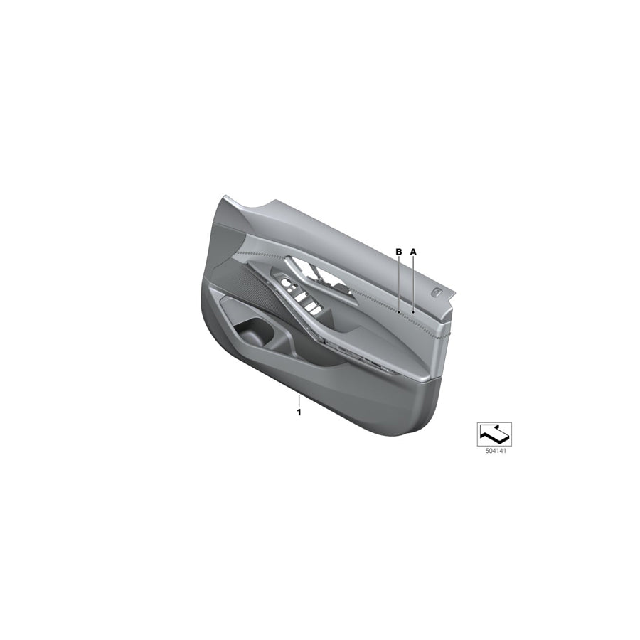Genuine BMW 51417993600 G20 G21 Door Panel, Leather, Front Right INDIVIDUAL (Inc. M340i, 320d & 330d) | ML Performance US Car Parts