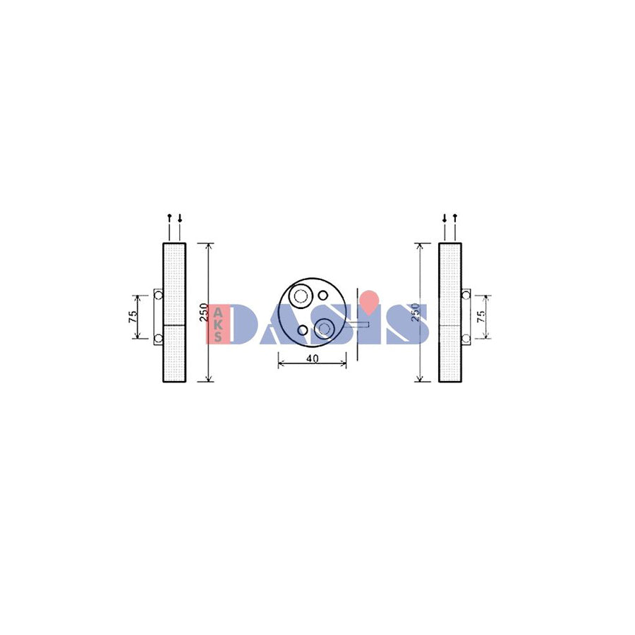 AKS Dasis 800673N Dryer, Air Conditioning for Renault Twingo