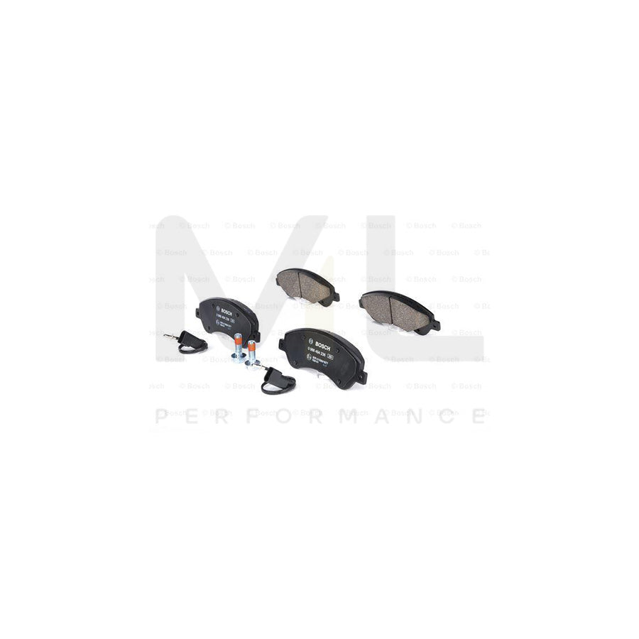 Bosch 0986494236 Brake Pad Set For Ford Transit Incl. Wear Warning Contact, With Anti-Squeak Plate, With Bolts/Screws, With Accessories BP1171 | ML Performance Car Parts