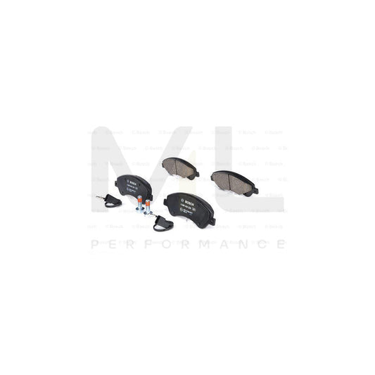 Bosch 0986494236 Brake Pad Set For Ford Transit Incl. Wear Warning Contact, With Anti-Squeak Plate, With Bolts/Screws, With Accessories BP1171 | ML Performance Car Parts