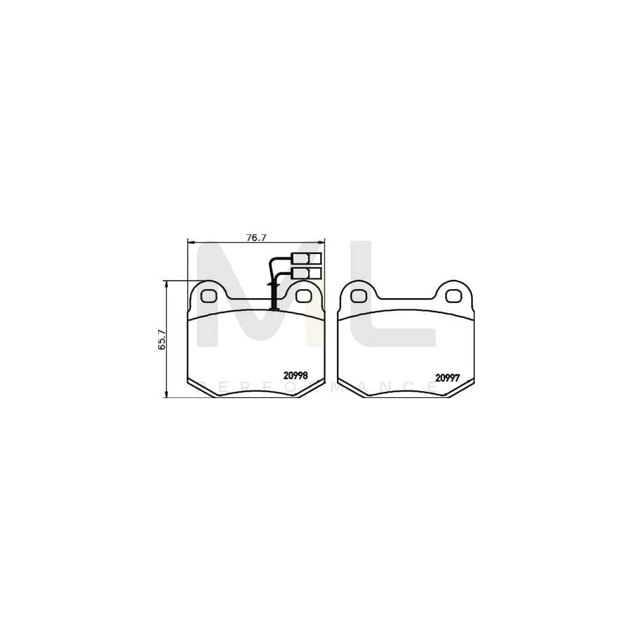 TEXTAR 2099701 Brake pad set with integrated wear warning contact | ML Performance Car Parts