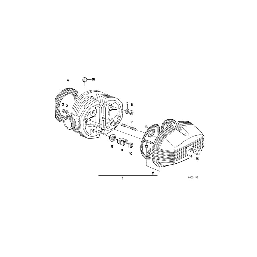 Genuine BMW 11121338183 Cylinder Head Left (Inc. R 65 RT, R 80 G/S & R65) | ML Performance US Car Parts