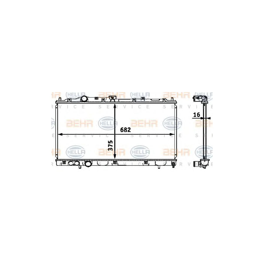 Hella 8MK 376 718-411 Engine Radiator