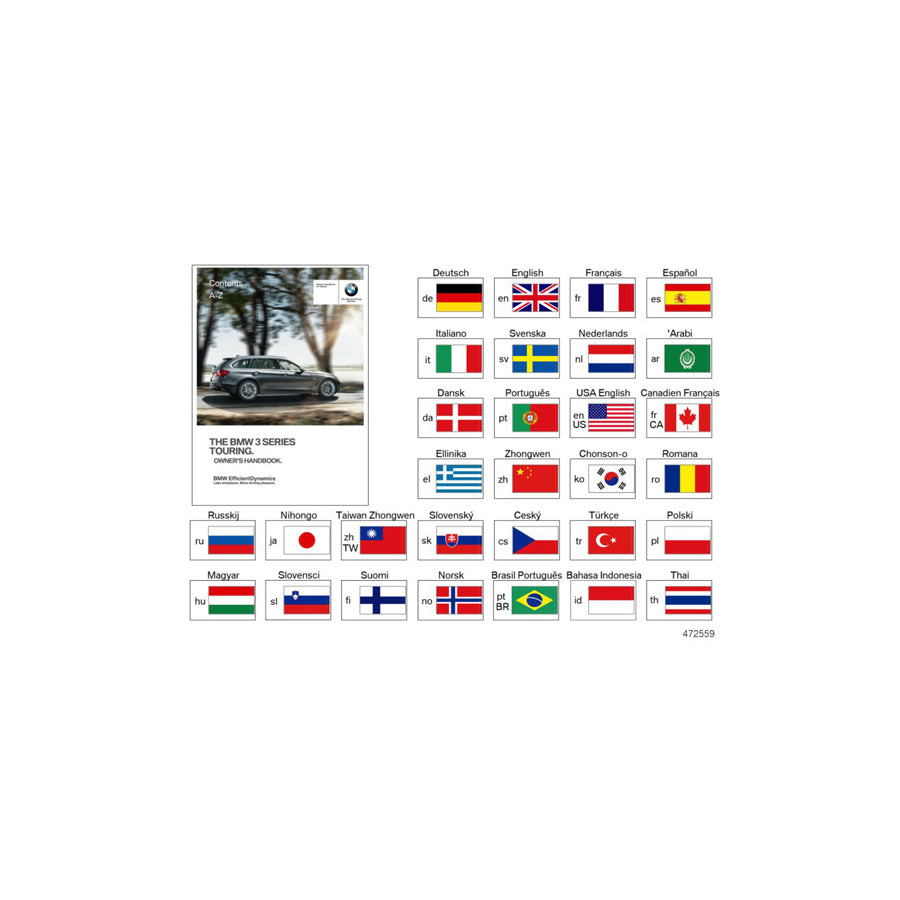 Genuine BMW 01402978075 Owner's Manual F31 ENUS (Inc. 328dX, 328iX & 330iX) | ML Performance US Car Parts