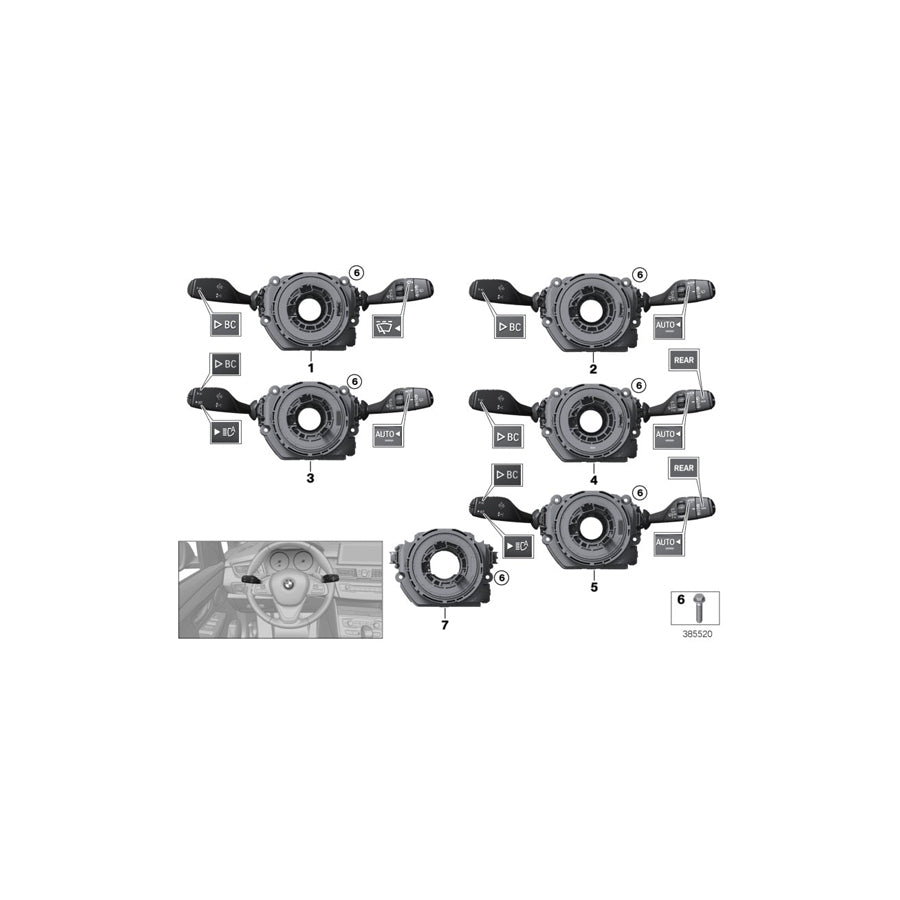 Genuine BMW 61319368603 F48 F25 Switch Unit Steering Column (Inc. X1 28iX & X3) | ML Performance US Car Parts