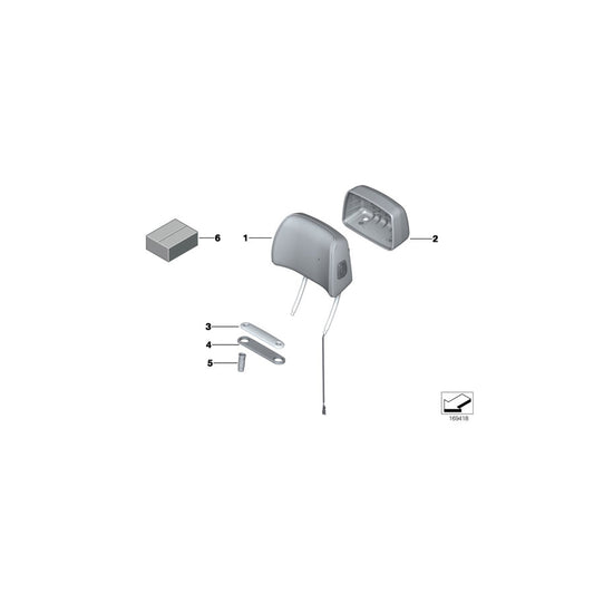 Genuine BMW 52107218284 F10 F07 F11 Cover For Head Restraint SCHWARZ (Inc. 530d 155kW, 535dX & 523i) | ML Performance US