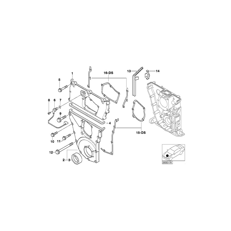 Genuine BMW 11141721802 E30 E36 Gasket Set Chain Case Asbestofree (Inc. 318i & 318is) | ML Performance UK Car Parts