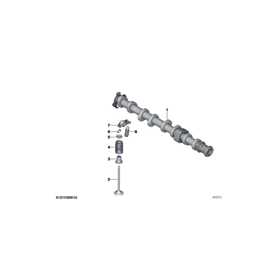 Genuine BMW 11348603910 F39 M I12 Exhaust Valve 28,5/5,95mm (Inc. X2 M35iX, M135iX & M235iX) | ML Performance US Car Parts