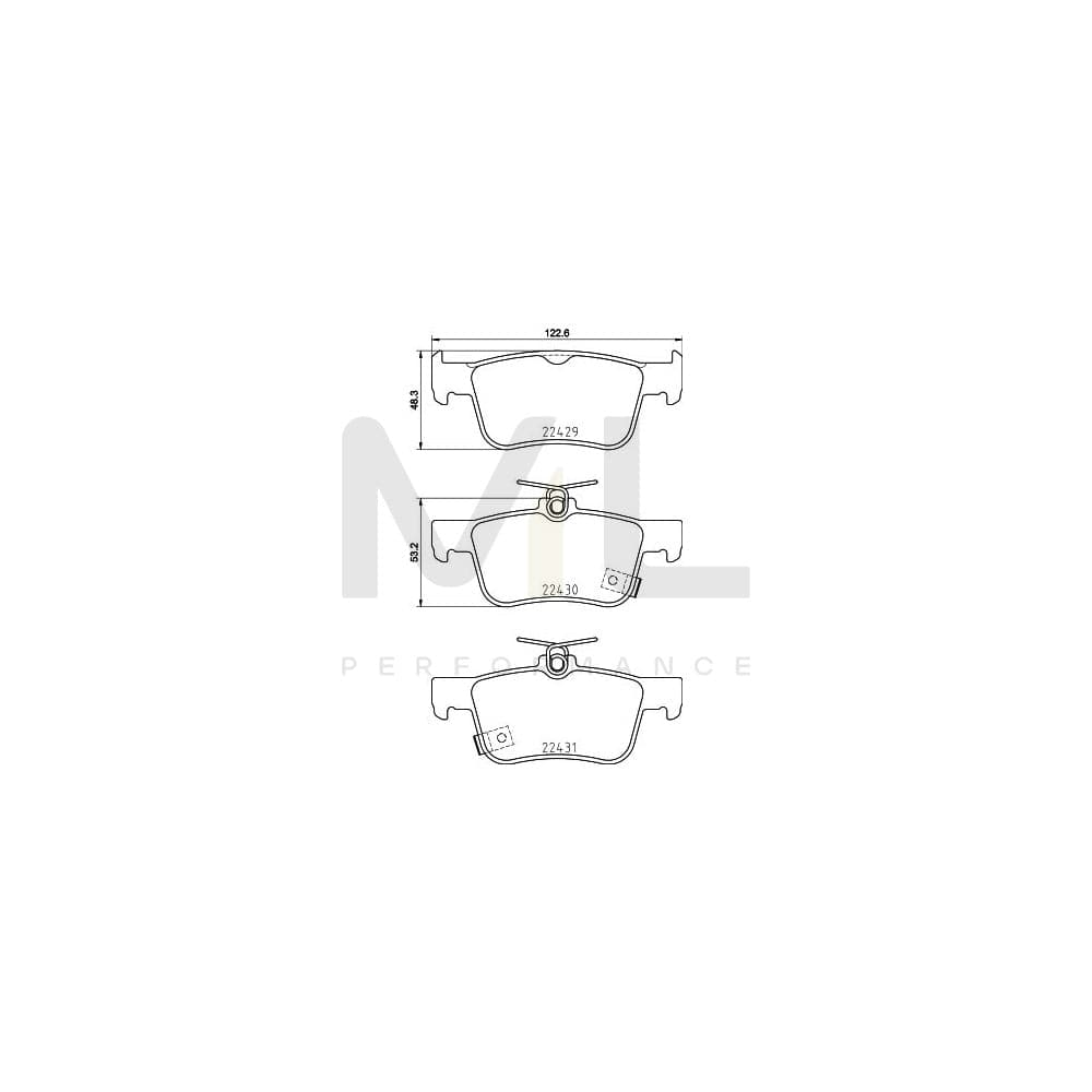 Hella 8DB 355 025-251 Brake Pad Set With Acoustic Wear Warning