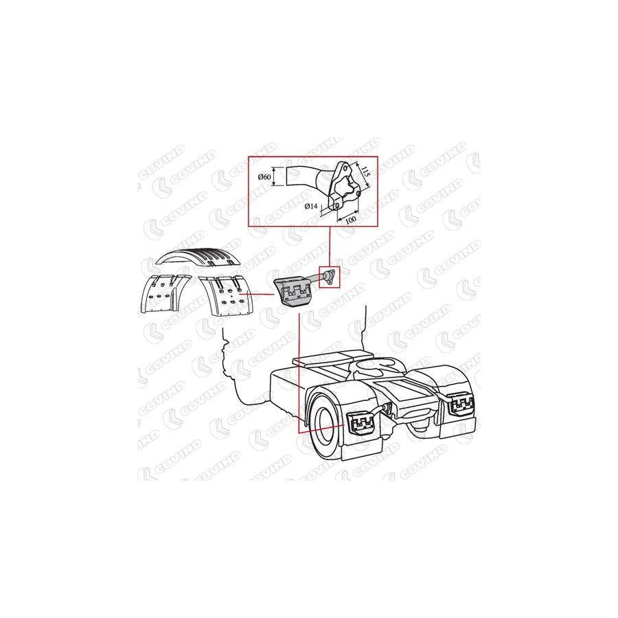 Covind Scr/526 Holder, Mudguard