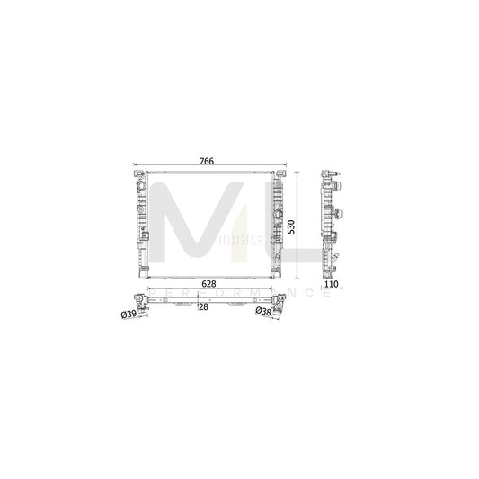 MAHLE ORIGINAL CR 2198 000P Engine radiator Brazed cooling fins | ML Performance Car Parts