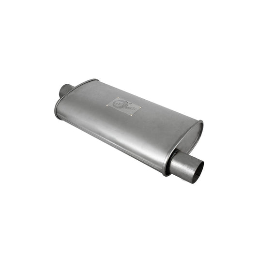  aFe 49M00002 2-1/2 IN ID Center/Offset x 9 IN W x 4 IN H x 18 IN L- Oval Body Muffler  | ML Performance US Car Parts