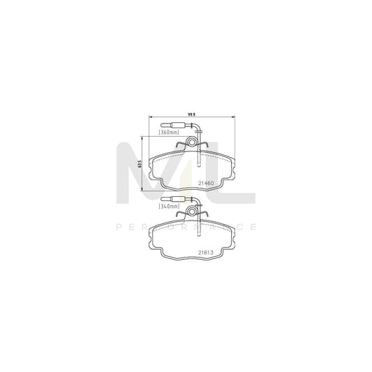 Hella 8DB 355 017-981 Brake Pad Set For Citroën Zx With Integrated Wear Warning Contact, With Brake Caliper Screws
