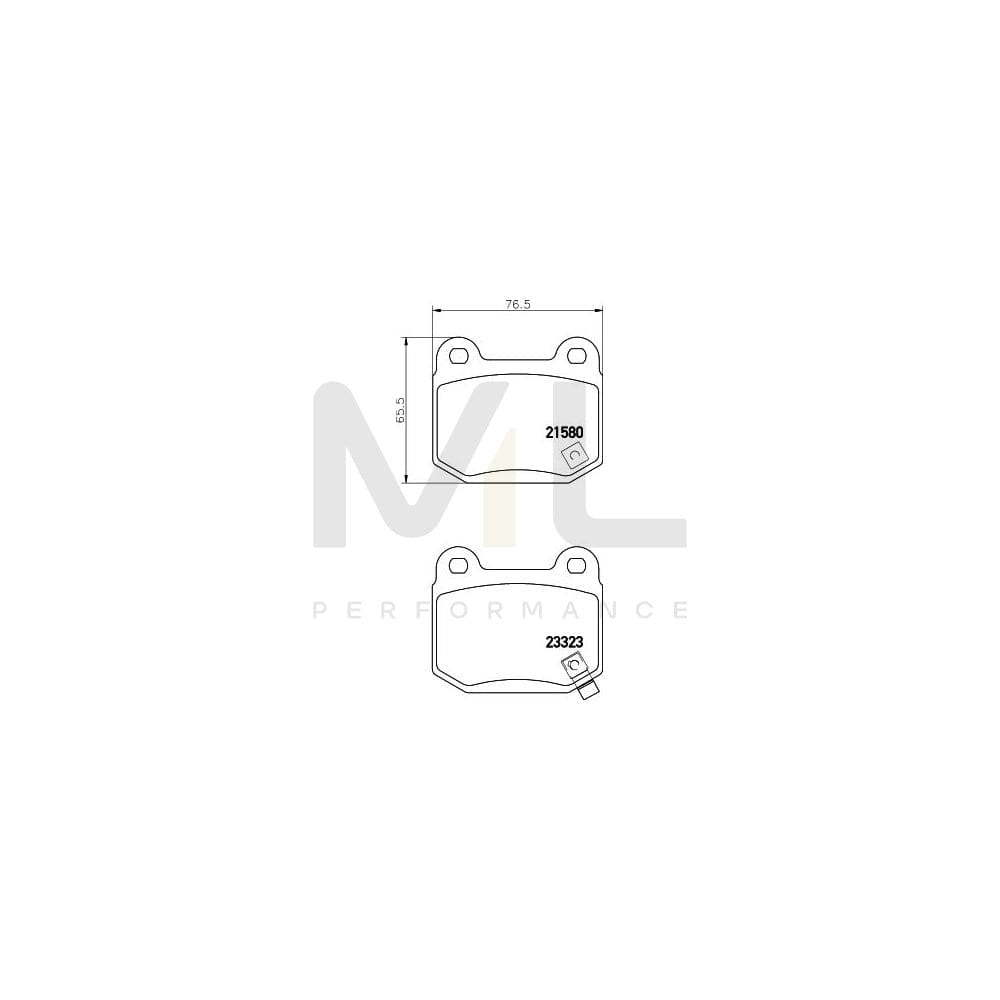 Hella 8DB 355 010-691 Brake Pad Set With Acoustic Wear Warning