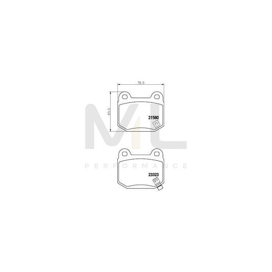 Hella 8DB 355 010-691 Brake Pad Set With Acoustic Wear Warning