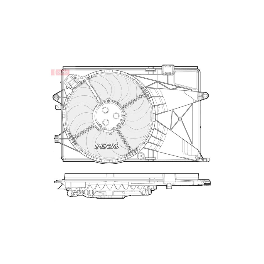DENSO DER15004 Fan, Radiator for Chevrolet Aveo