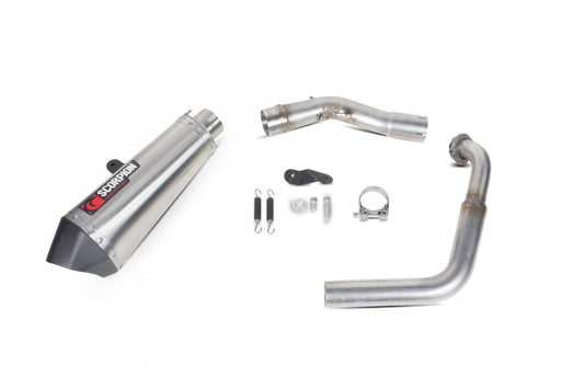 Scorpion RYA97SYSSEO Yamaha MT-125 Serket Taper Full System - Brushed Stainless Steel Sleeve | ML Performance US US