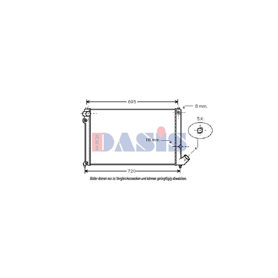 AKS Dasis 160005N Engine Radiator for Peugeot 406