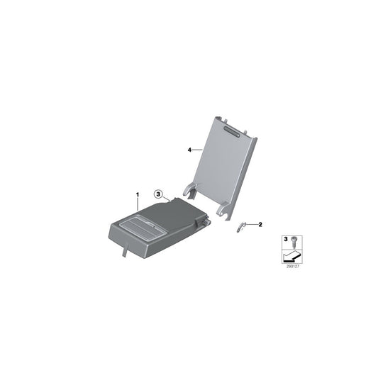 Genuine BMW 52207291688 F31 F21 Rear Center Armrest Covers SCHWARZ (Inc. M140i, 320i ed & 118i) | ML Performance US Car Parts