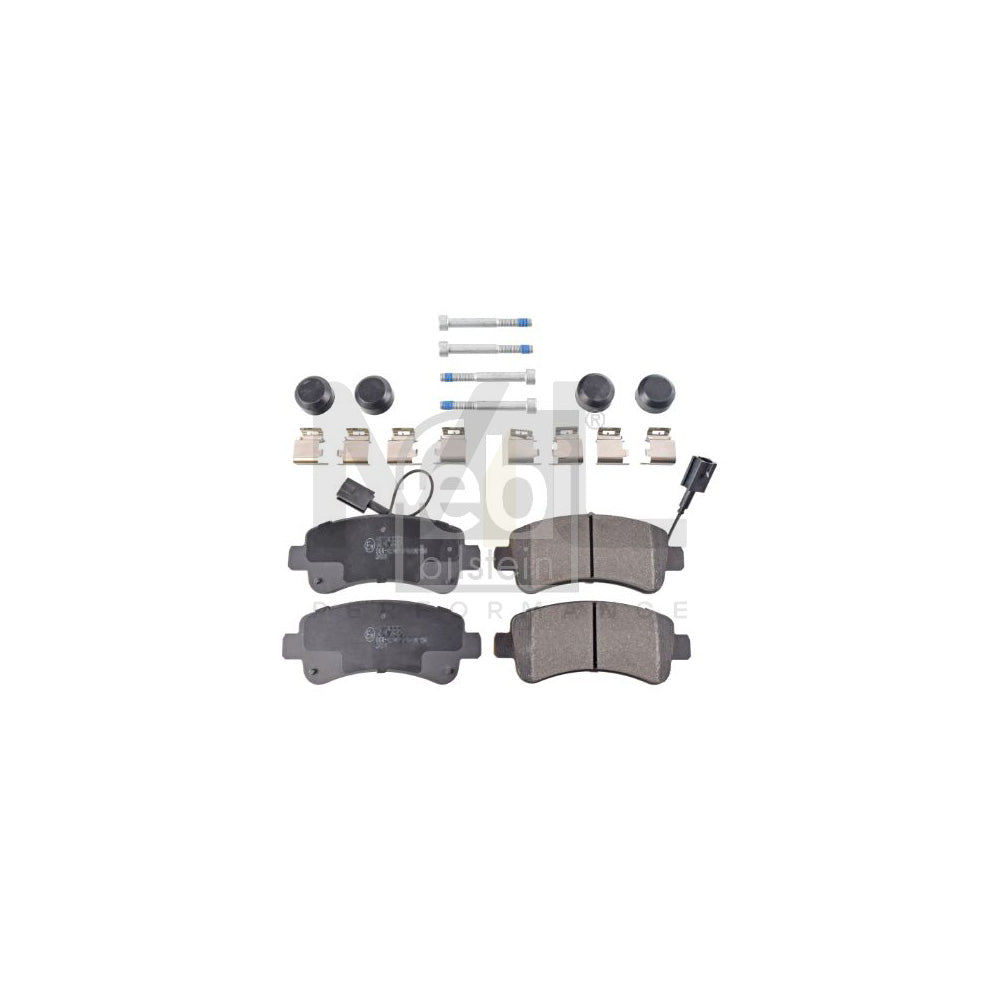 Febi Bilstein 116234 Brake Pad Set Rear Axle, Incl. Wear Warning Contact, With Attachment Material