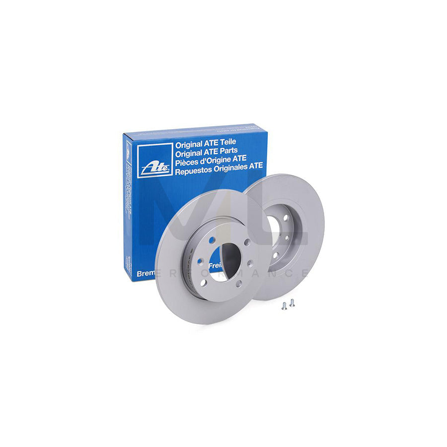 ATE 24.0109-0137.1 Brake Disc Solid, Coated, with bolts/screws  - 1 piece