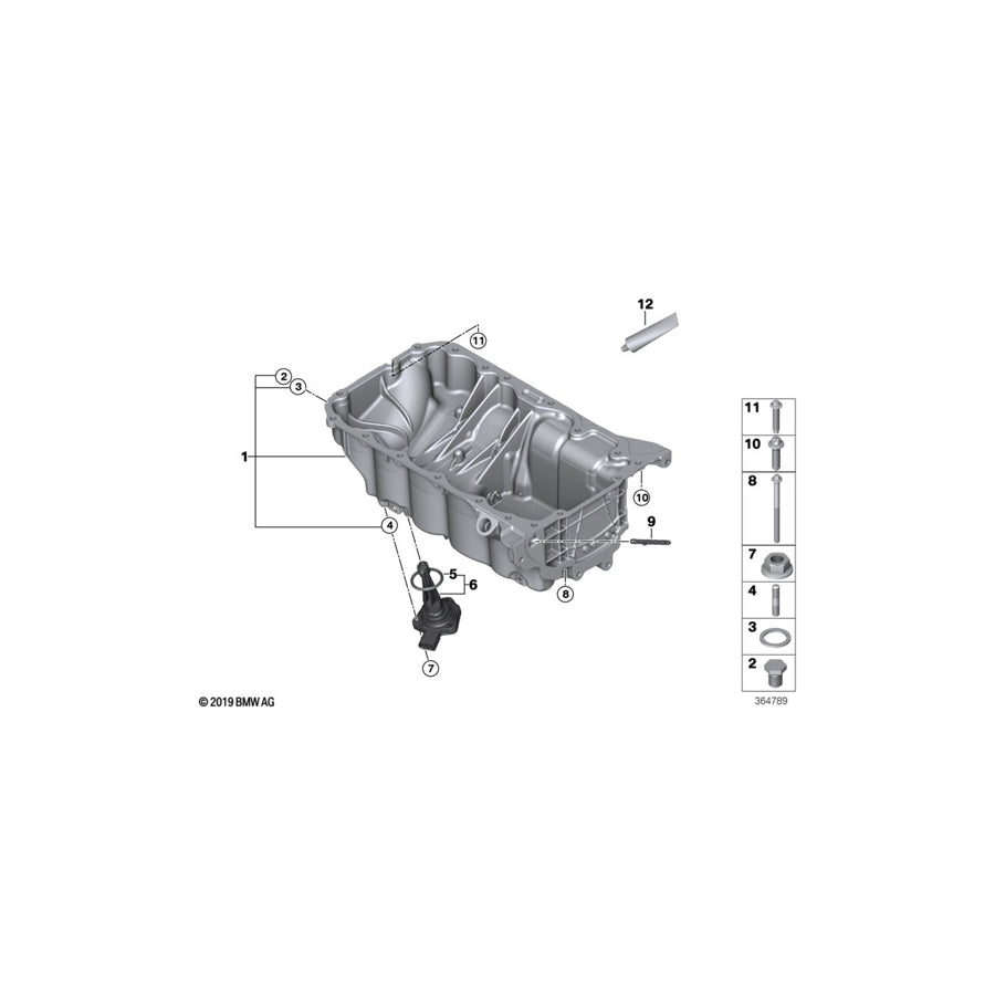 Genuine BMW 11138590017 F55 F45 Oil Pan (Inc. X1 28iX, Cooper S & 220i) | ML Performance US Car Parts