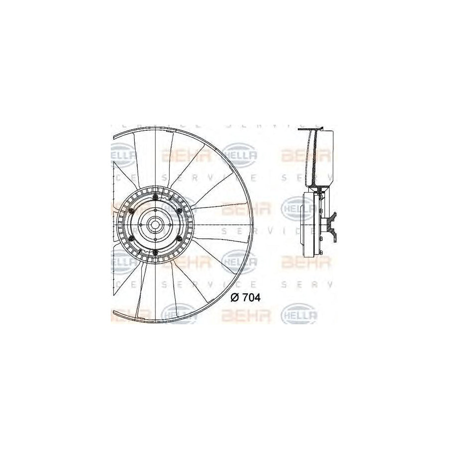 Hella 8MV 376 727-141 Fan, Radiator