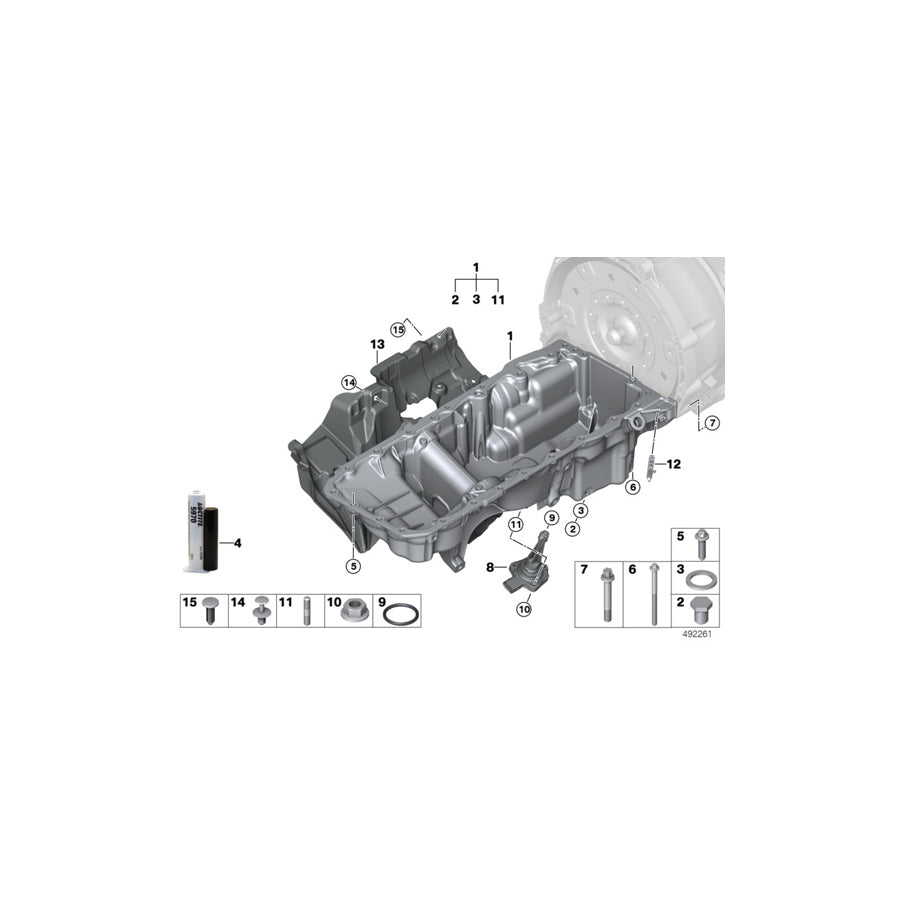 Genuine BMW 11138580128 G20 G05 G15 Oil Pan (Inc. X6 40iX, X7 40iX & 745eX) | ML Performance US Car Parts