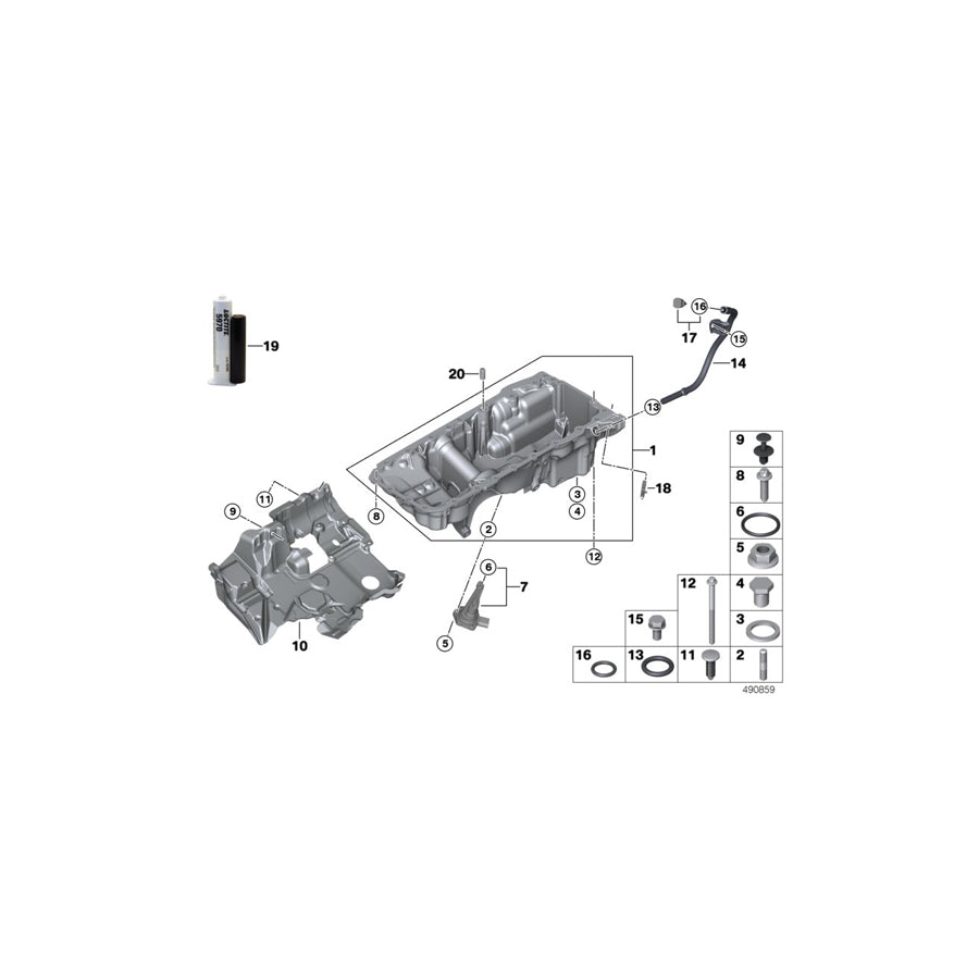 Genuine BMW 11138580127 G30 G14 G11 Oil Pan (Inc. 540dX, X6 30dX & 840dX) | ML Performance US Car Parts