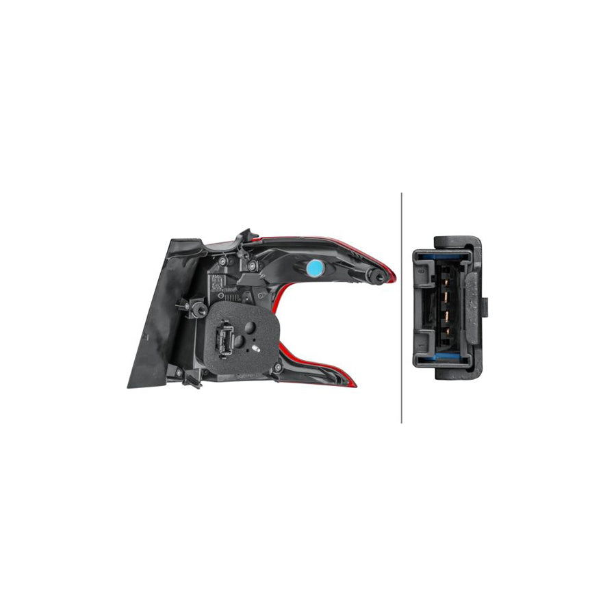 Hella 2SD 354 846-031 Rear Light For Peugeot 2008 Estate (CU_)