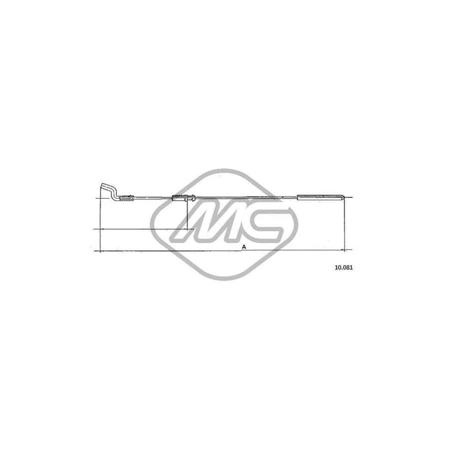 Metalcaucho 83809 Throttle Cable for VW Transporter T2 Minibus