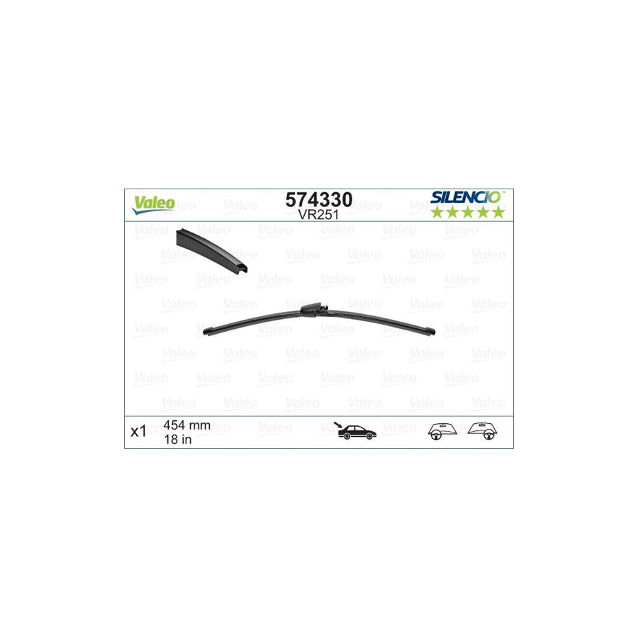 Valeo Silencio Rear, Silencio X.Trm 574330 Wiper Blade | ML Performance US Car Parts