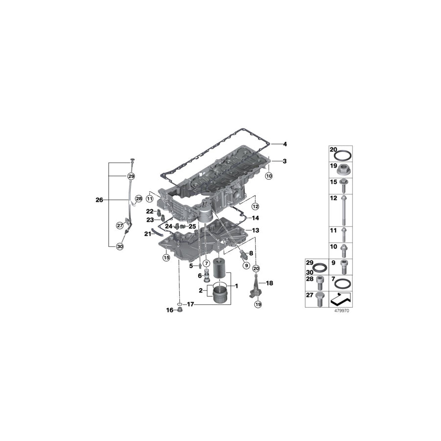 Genuine BMW 11138623613 G12 G12 Gasket, Oil Pan (Inc. M760iX & M760LiX) | ML Performance US Car Parts