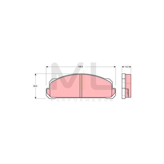 TRW Gdb123 Brake Pad Set Not Prepared For Wear Indicator | ML Performance Car Parts